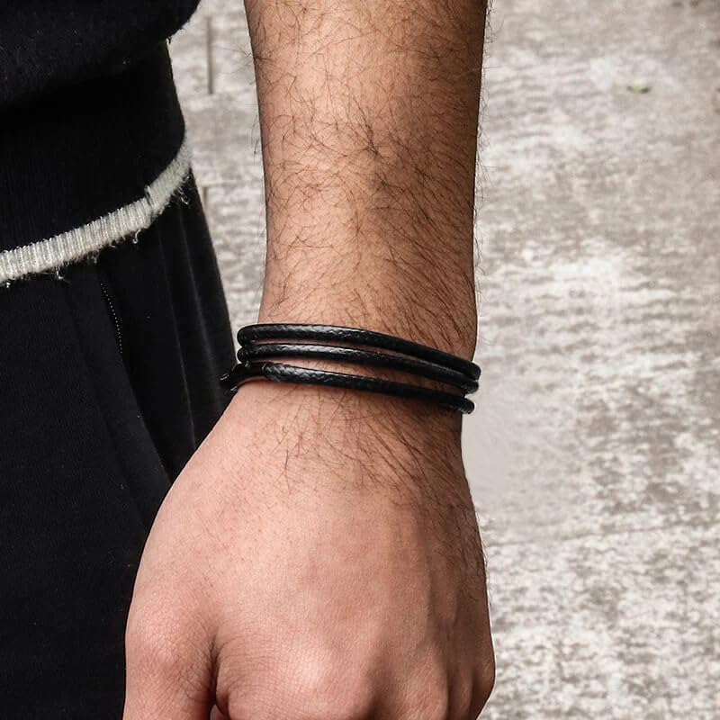 Leather Necklace for Men Women with Solid 925 Sterling Silver Lobster Clasp 3mm Black/Brown/LightBrown/Red Leather Necklace Cord 16/18/20/22/24/26/30 Inches - Image 5