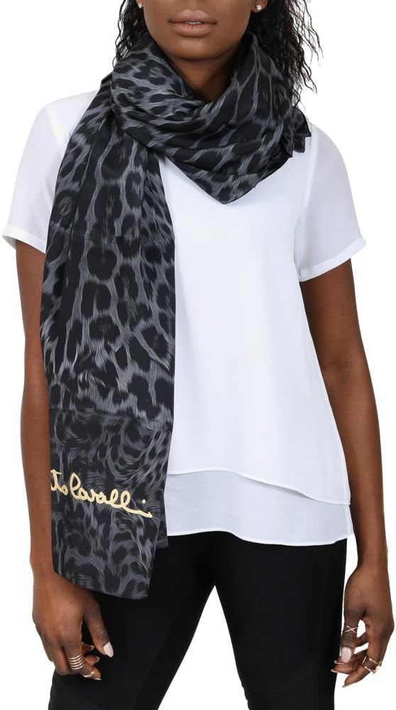 Roberto Cavalli Women Silk Scarf Shawl Made Italy Sciarpa Foulard IIAV5 527