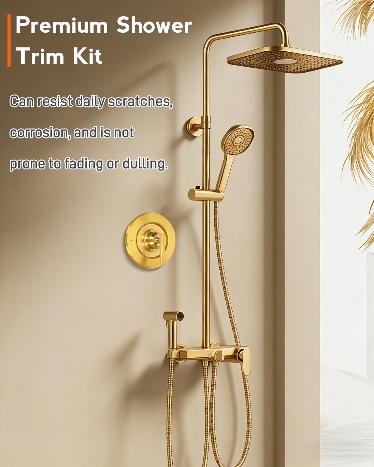 Replacement for Moen T2901BG Gibson Valve Trim Kit, Shower Handle Trim Kit in Brushed Gold, Single Handle Lever Shower Faucet Handle, Shower Handles Compatible with Moen 2510 Valve