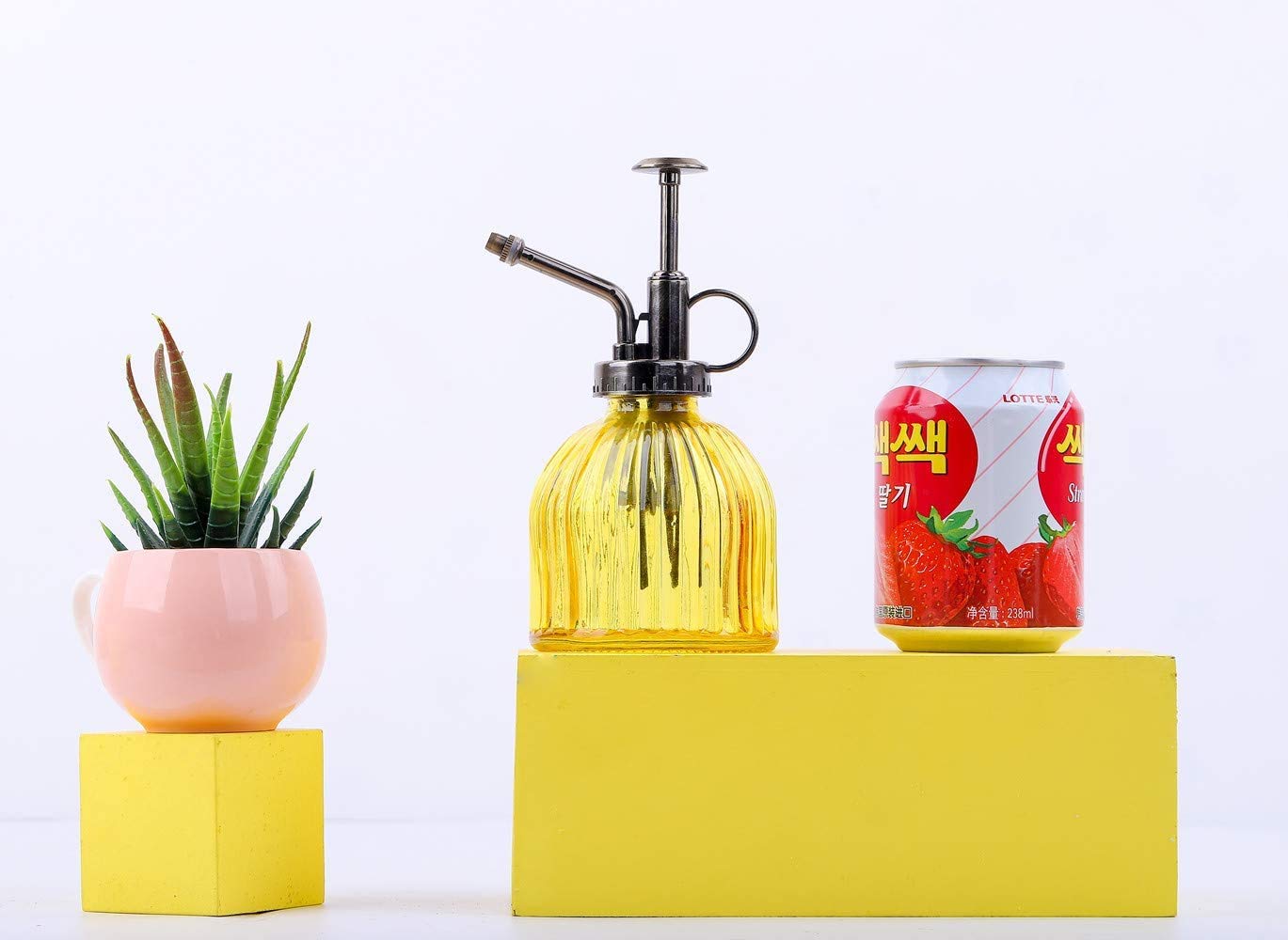 MEETOZ Bottiglia spray per piante in vetro, 200 ml, stile vintage, con pompa superiore in plastica MEETOZ Bottiglia spray per piante in vetro, 200 ml, stile vintage, con pompa superiore in plastica