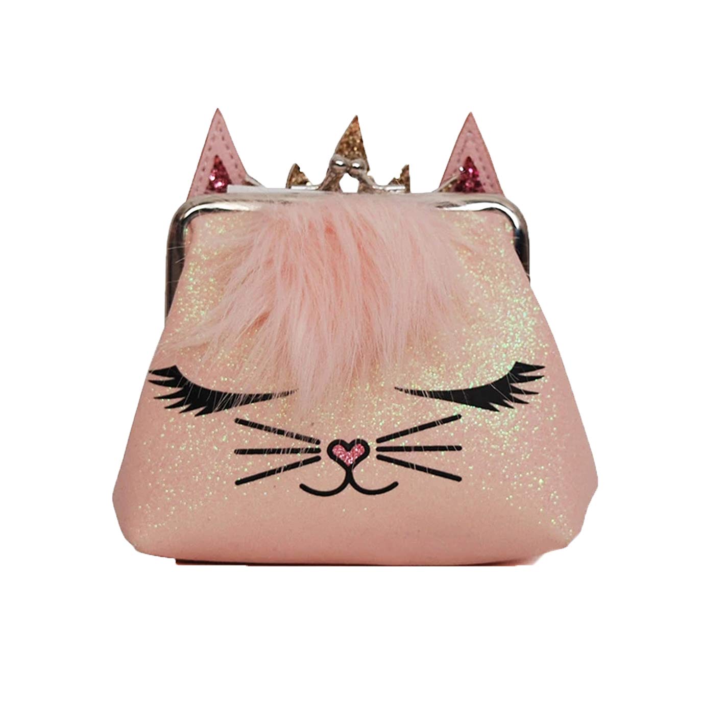 Miss Bella Kitty Cat Glitter Coin Purse, Pink