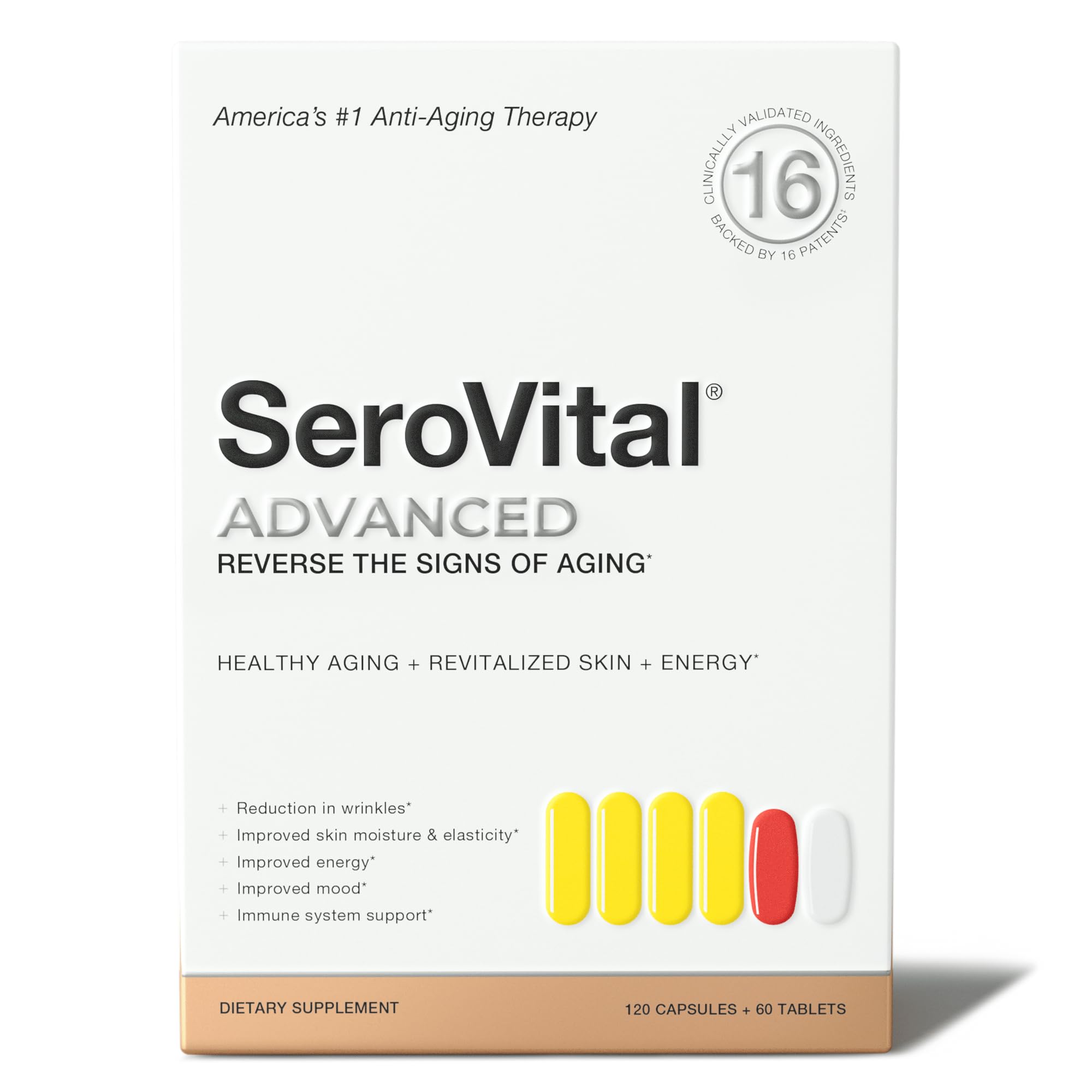 Serovital Advanced for Women Supplement - Skin Benefits, Energy, and Sleep - 30 Day Supply