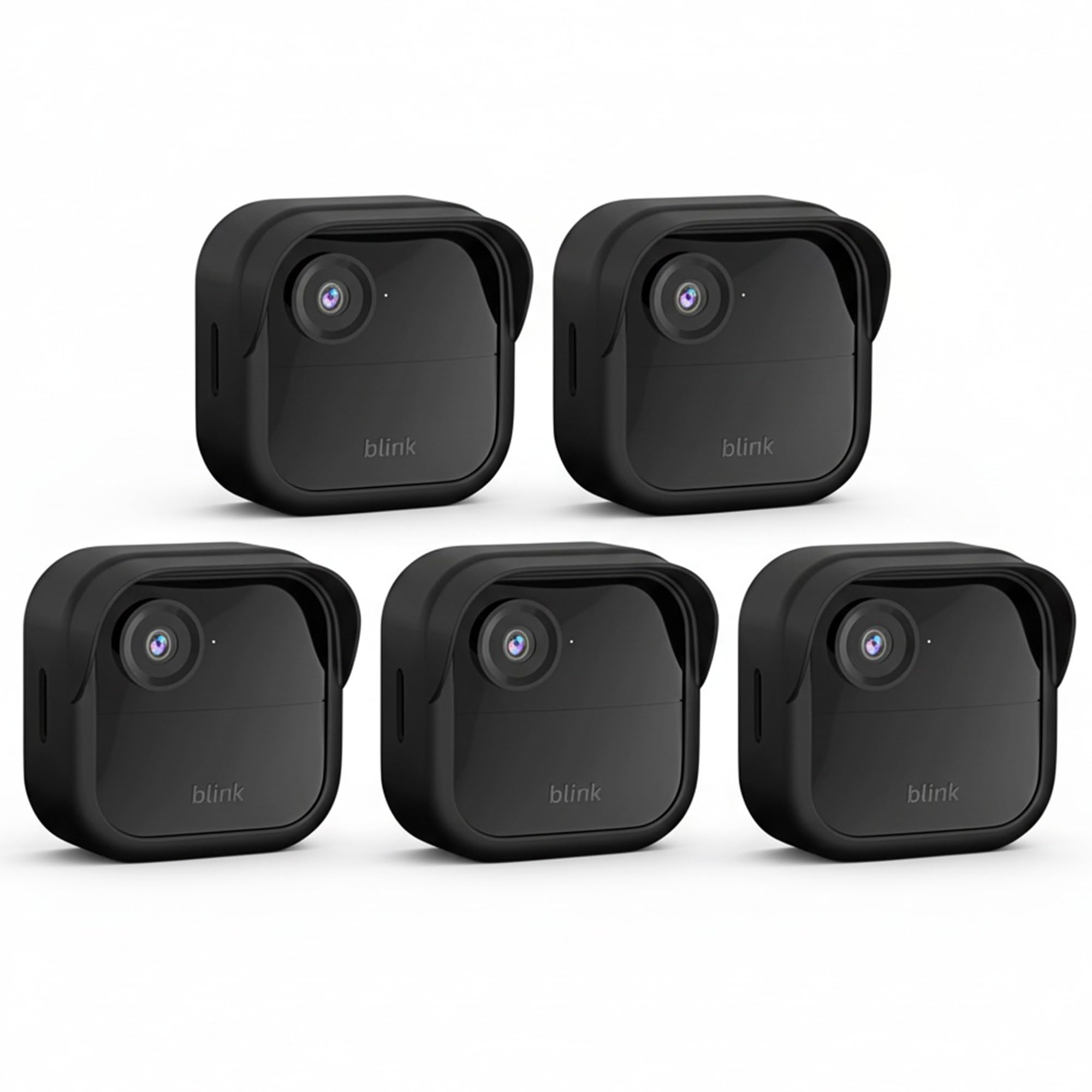 Custodia in silicone per fotocamera Blink Outdoor 4 (4a generazione), confezione da 5 custodie protettive resistenti alle intemperie, antiurto, antipolvere, con design con cappello da sole, accessori