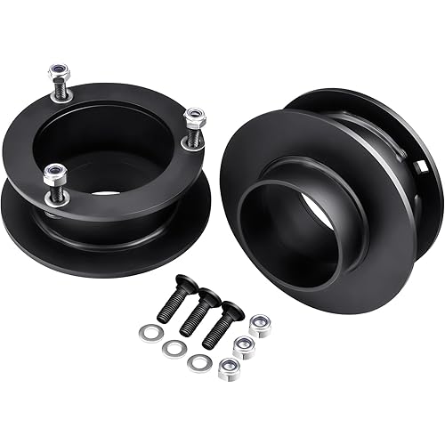 HHCSOP 2.5" Front Leveling Lift Kit Compatible with 1994-2001 Dodge Ram 1500 4WD, 1994-2013 Ram 2500 4WD, 1994-2012 Ram 3500 4WD, 2.5 inch Solid Steel Struct Spacer Coil Spring Lift Spacers
