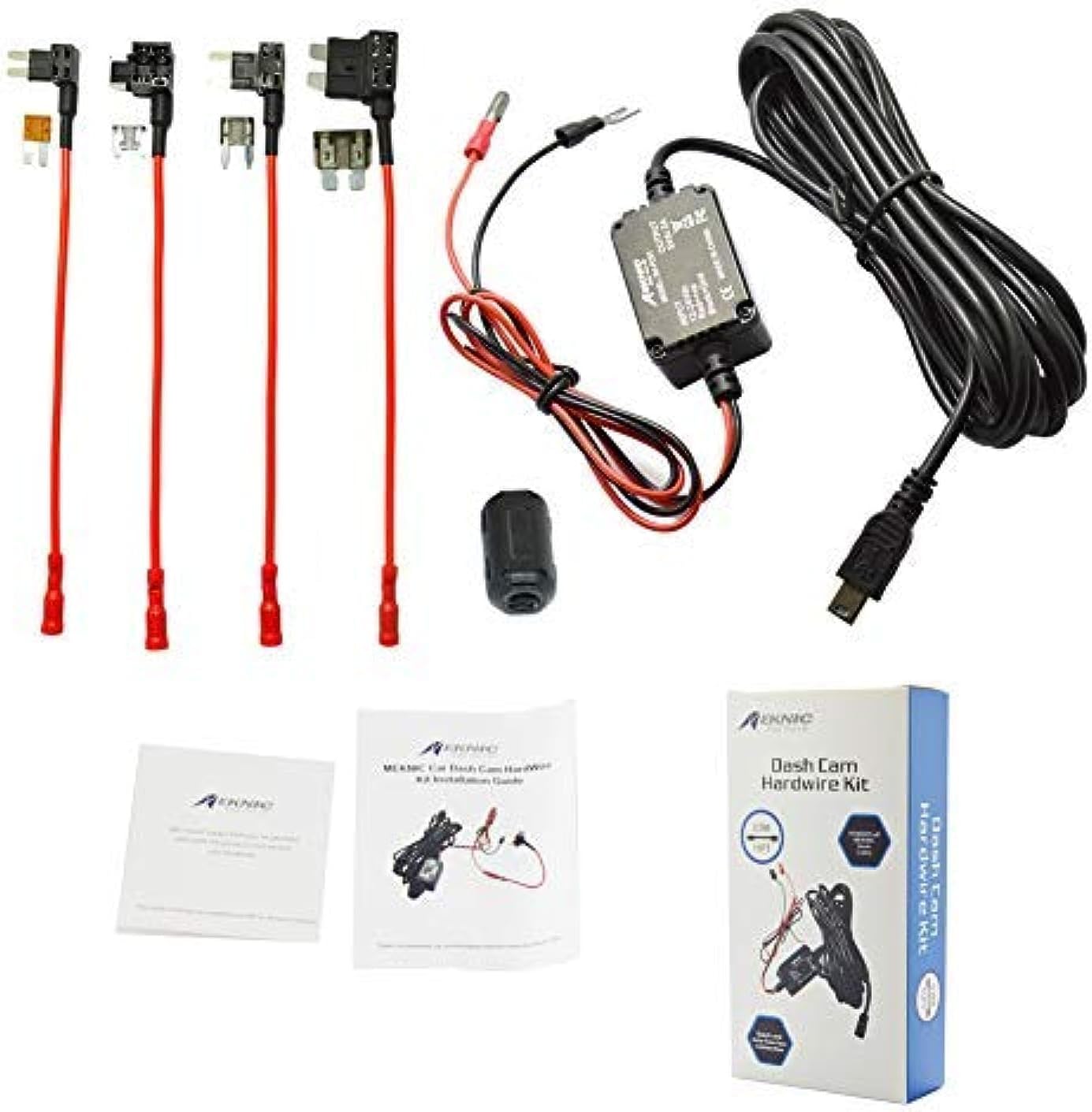 Kit Cablaggio Rigido Per Dash Cam Mini USB - Adattatore 12V-24V A 5V Con Protezione Bassa Tensione E Modalità Sorveglianza 24h