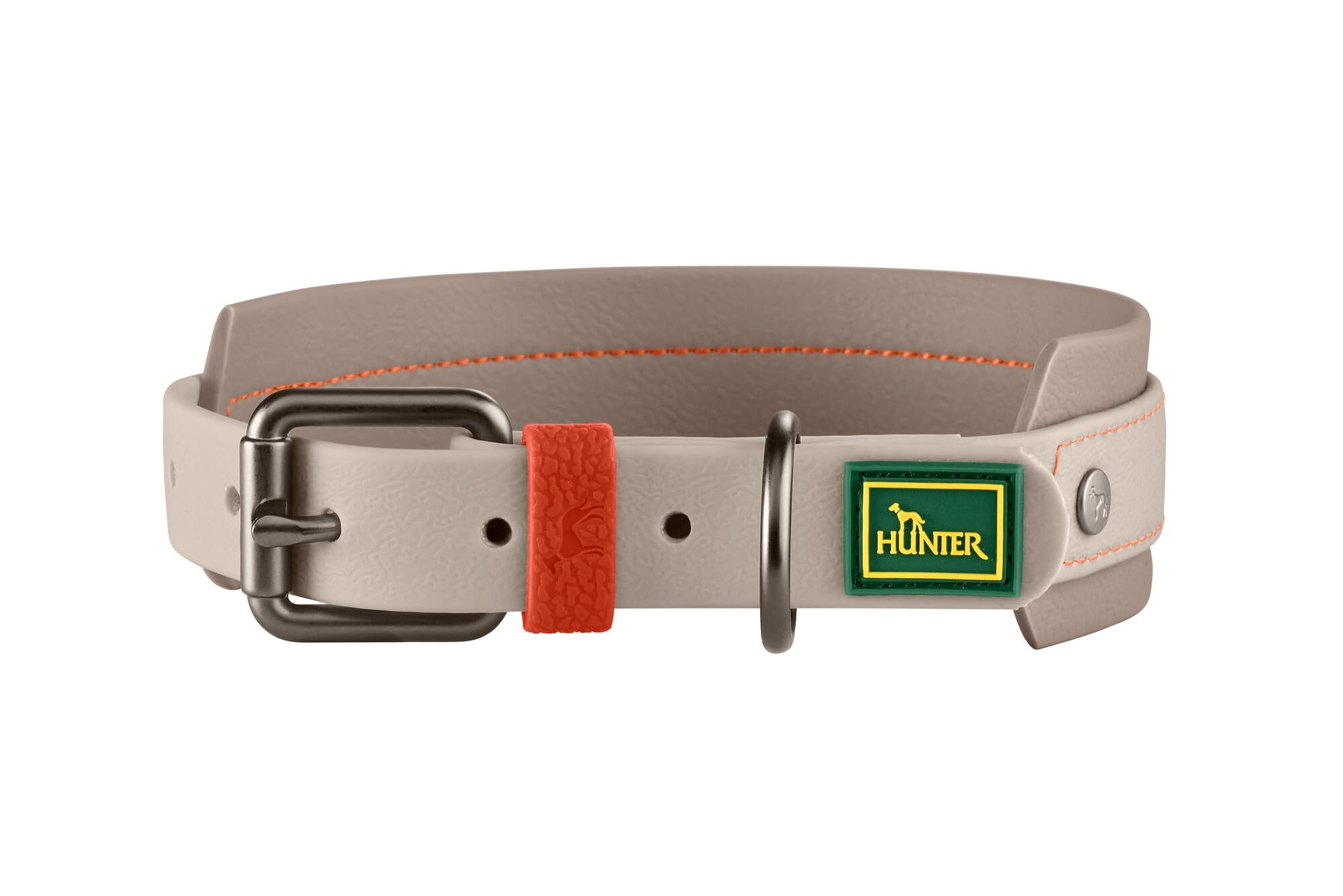 Hunter Hundehalsband Havanna, Farbe: Greige, Strukturgewebe mit  Kunststoffummantelung, breit, komfortabel, langlebig, reifest,  witterungsbestndig, pflegeleicht, Gunmetal-Look, Gre: 45 : Amazon.de:  Haustier