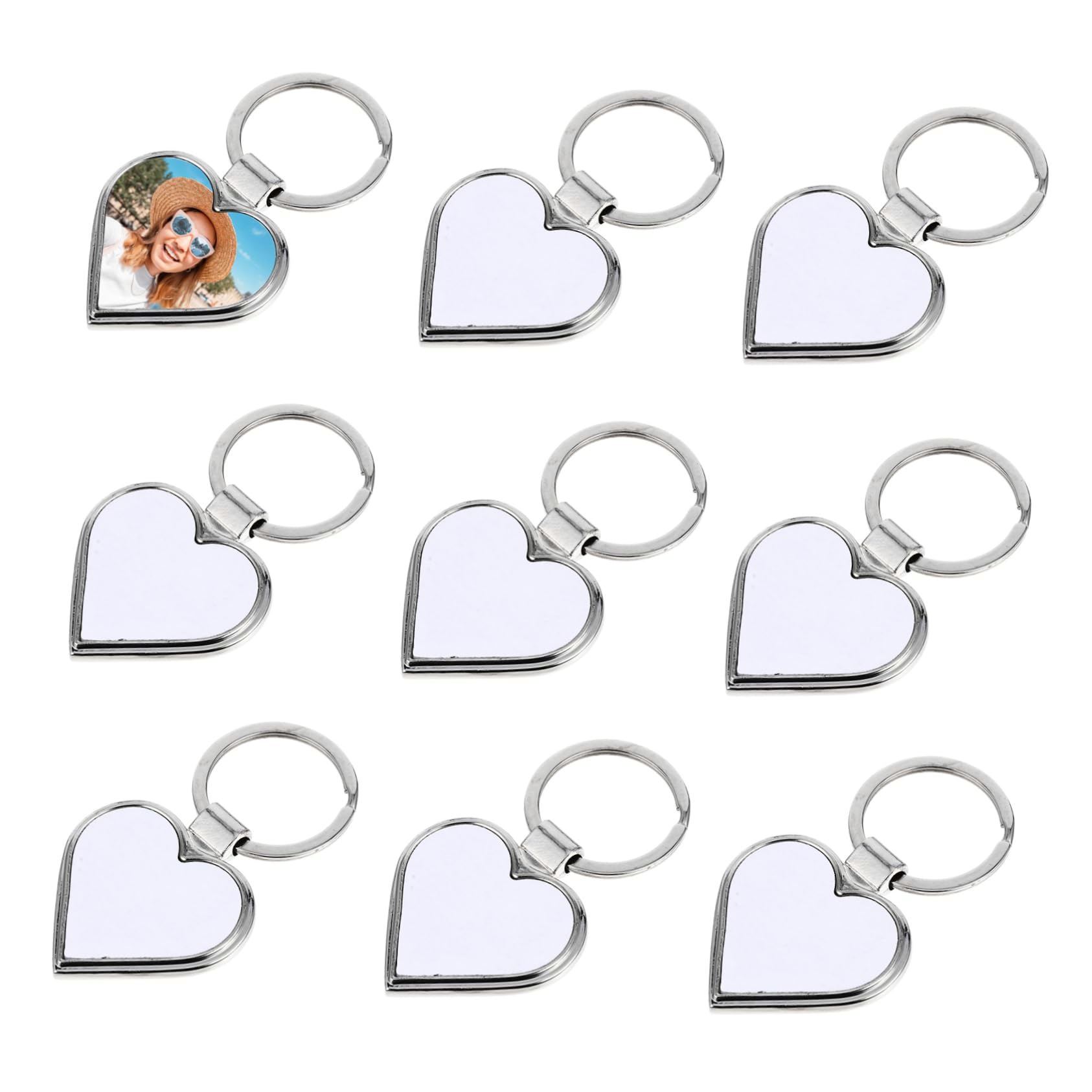 Porte-clés sublimation cœur vierge pour immortaliser vos plus belles photos de famille
