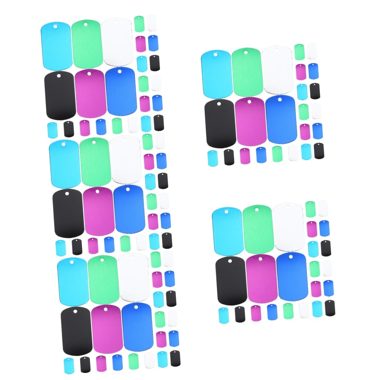 INOOMP 120pièces Étiquettes Vides Alliage pour Animaux Lot de Médailles Personnalisables Colorées Accessoire Pratique Et Élégant pour Chiens Et Autres Animaux De Compagnie