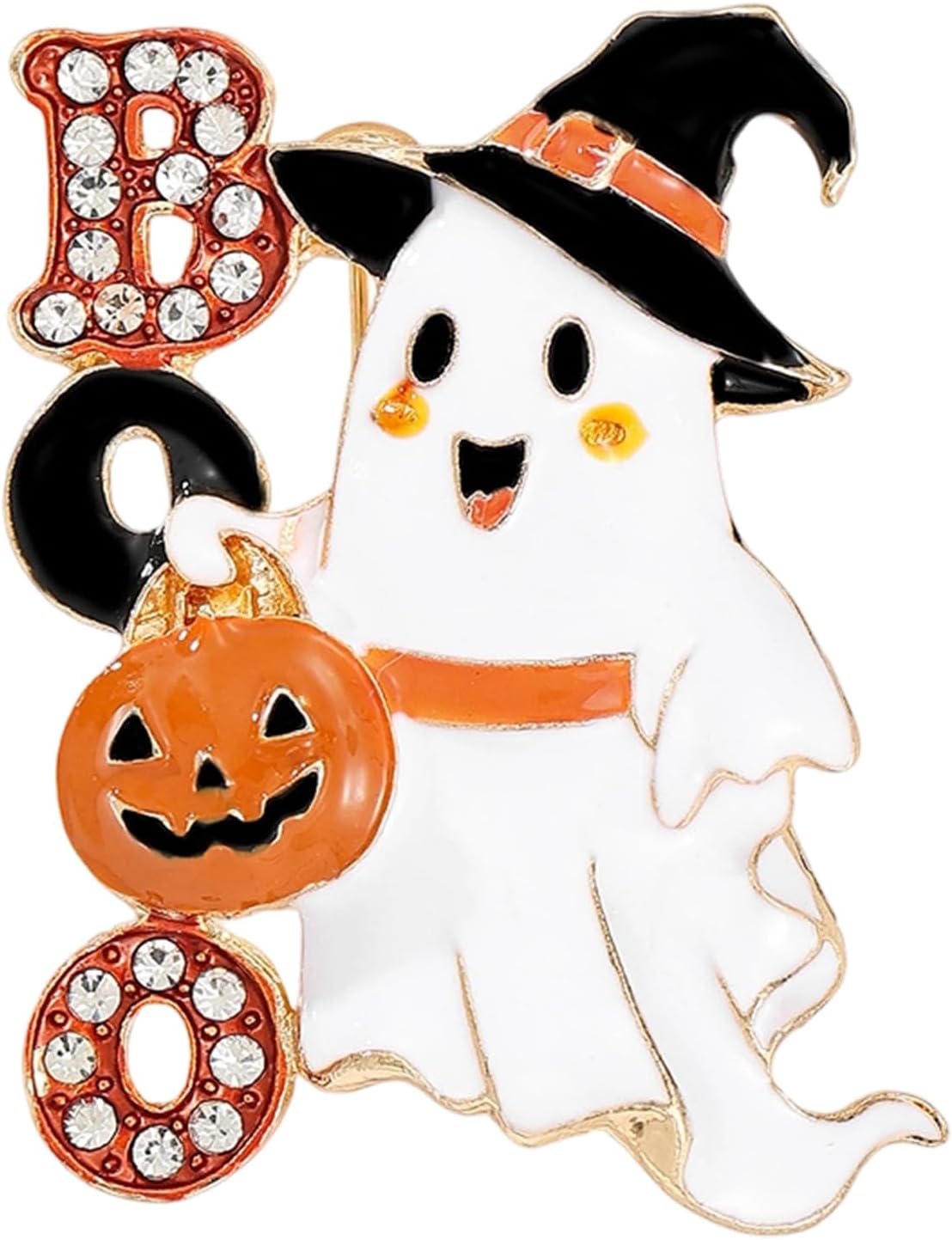 Seasonal Pumpkin Brooch Pin Halloween Styling Accent