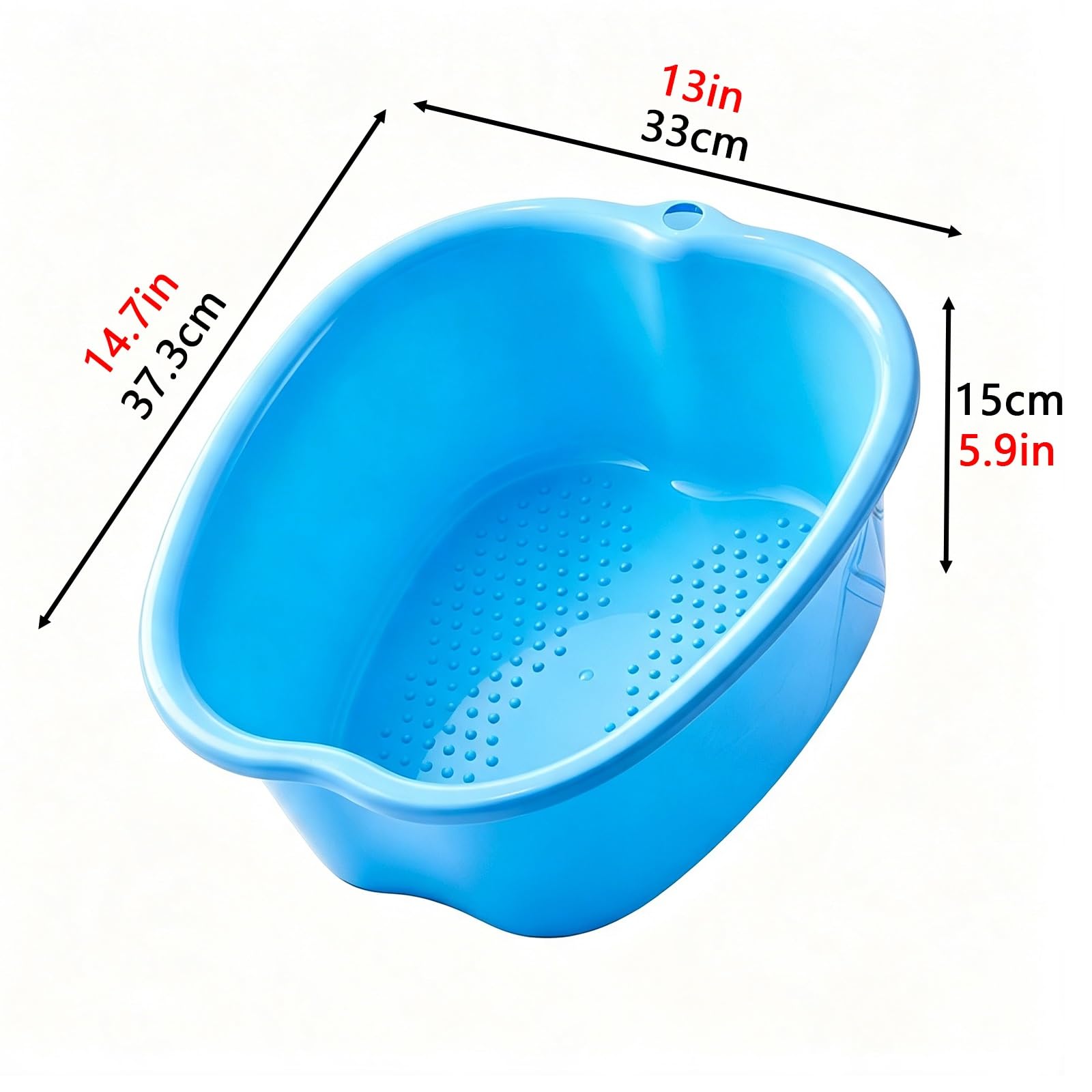 Bacinella for Immersione Dei Piedi, A Forma di Mela Con Fondo Massaggiante | Bacino di Grande Capacità, Materiale Plastico Addensato, Adatto for Uso Domestico(White)