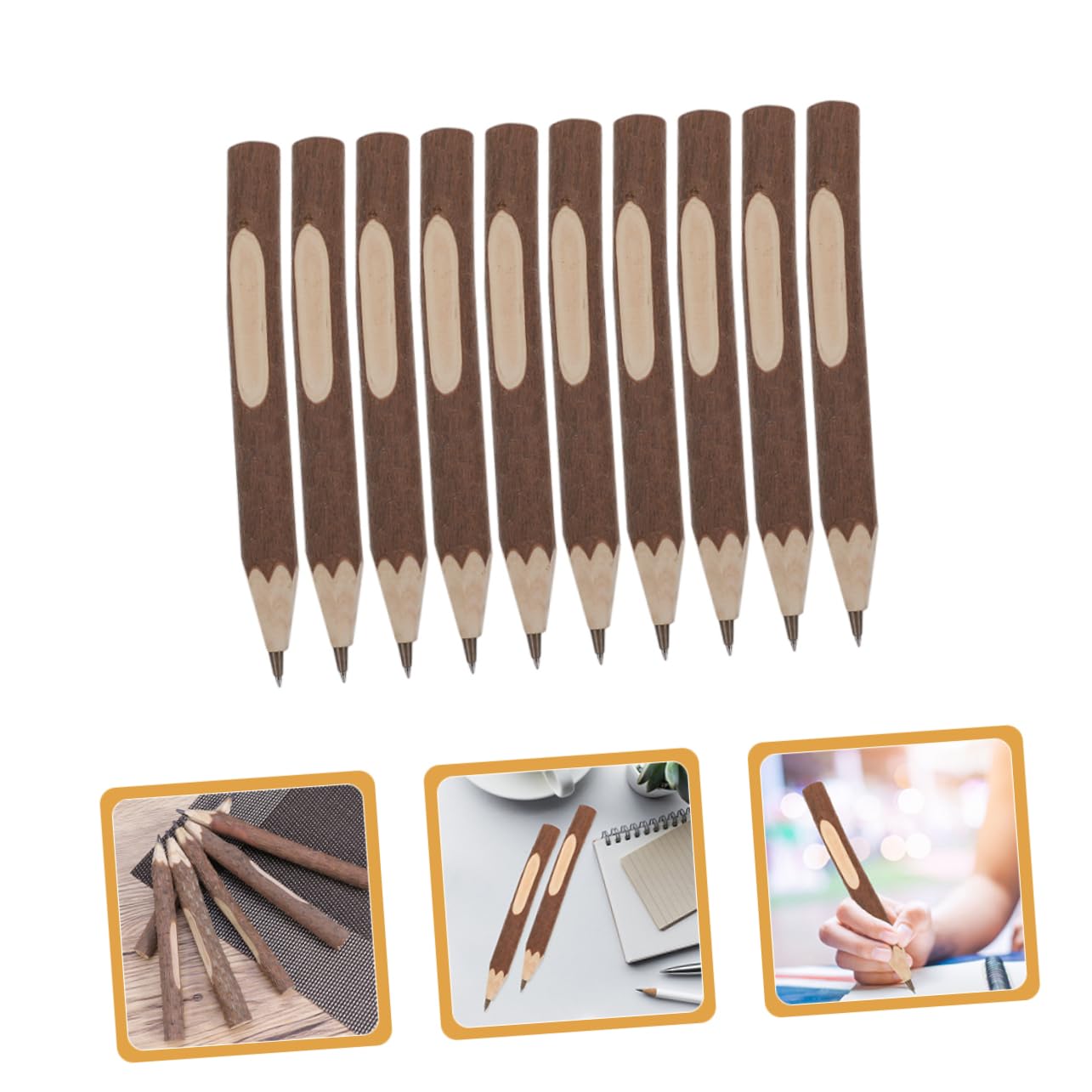 50 Pièces Crayon Biodégradable Crayon De Bœuf D'écorce D'arbre Étudiant s De Couleur Pour Enfants s D'arbre Sec Taille- Craies Gonflable Bois