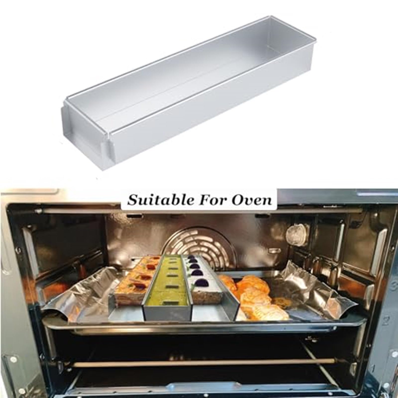 Cadre à gâteau Tiramisu en aluminium antirouille avec spatule incluse - Gadget de cuisine professionnel