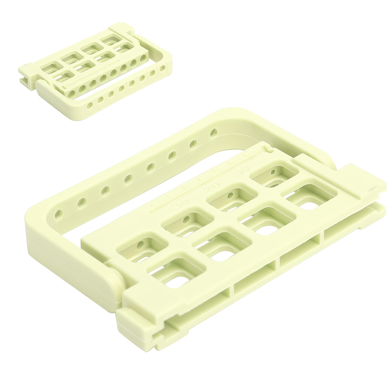 Support de perceuse dentaire pour limes endodontiques, 8 trous, support de fichier de canal radiculaire, accessoires dentaires (jaune clair)