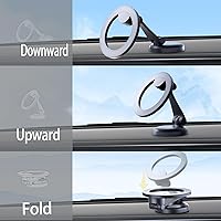 Vista 5 de Se adapta a MagSafe Soporte de coche para tablero universal y pantalla Tesla, aleación de zinc, plegable, manos libres, soporte de automóvil