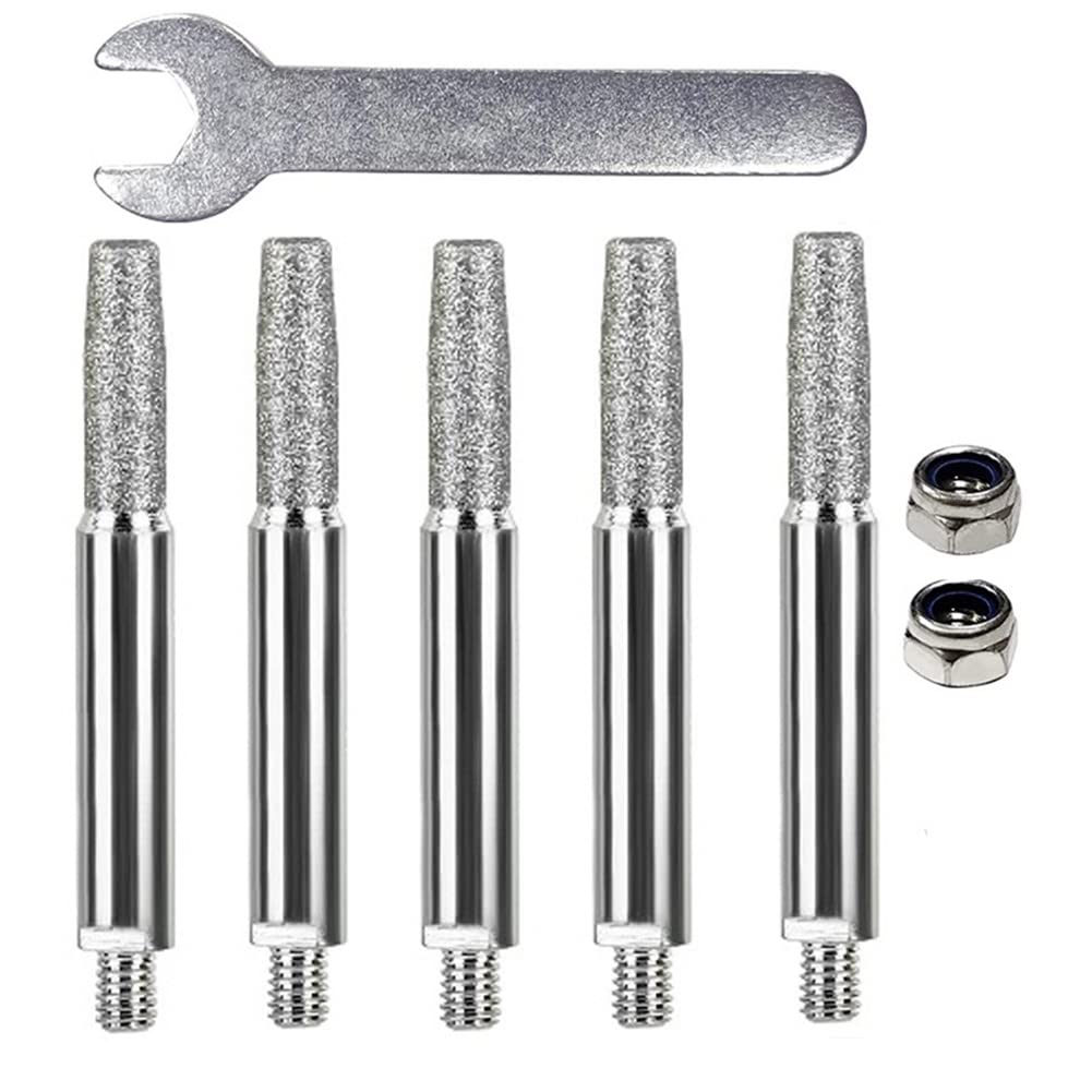 Ctrlzs Chainsaw Sharpener Parts Coated Cylindrical Burr 4.8Mm Grinding Head