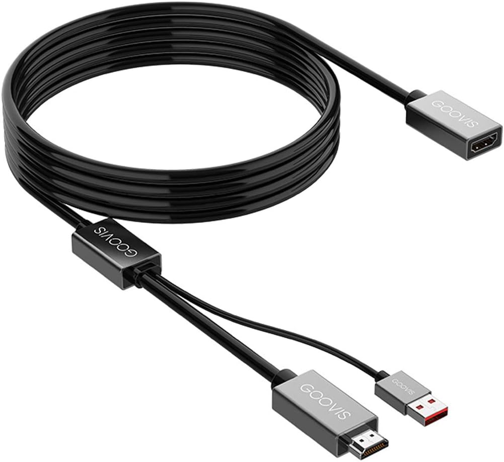 GoovisHDMI 2M Cable for GOOVIS G2 Cinema, Pro, Young & G2 VR Headset - 6.56 Feet, High Speed, Supports 3D 4K, Compatible with PC, Laptop, Gaming Console, Smartphone & More
