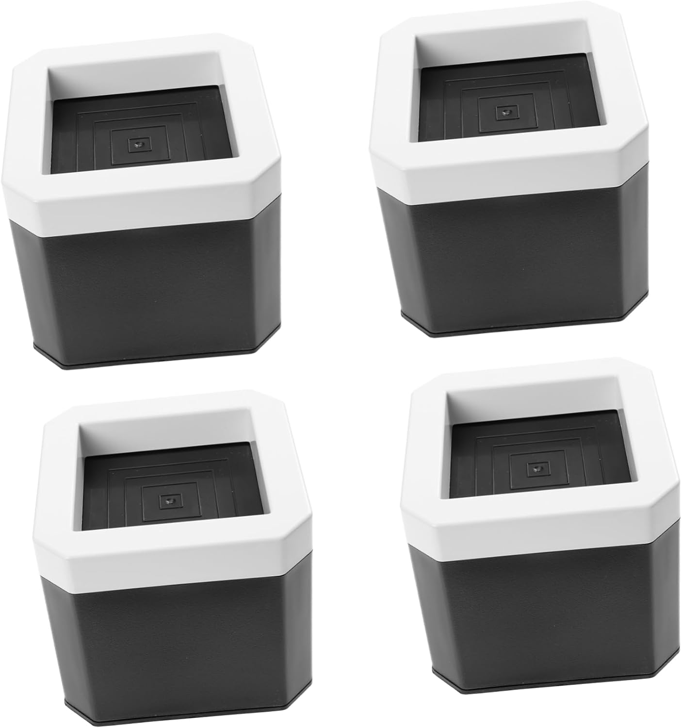 4pcs Heavy Duty Bed Risers Non- Pads for Increased Height Furniture Elevators for Sofa Desk Chair and Bed Supports up to Per Leg