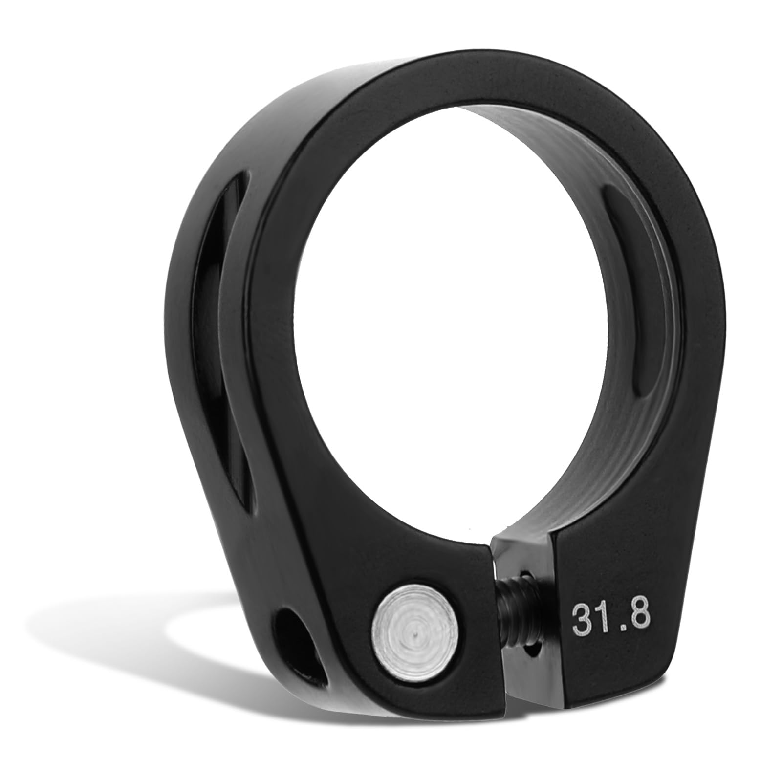 Black Bicycle Seat Post Clamp 31.8mm Aluminum Alloy Seat Tube Clip Bike Quick Release Clamp Bicycle Seatpost Collar