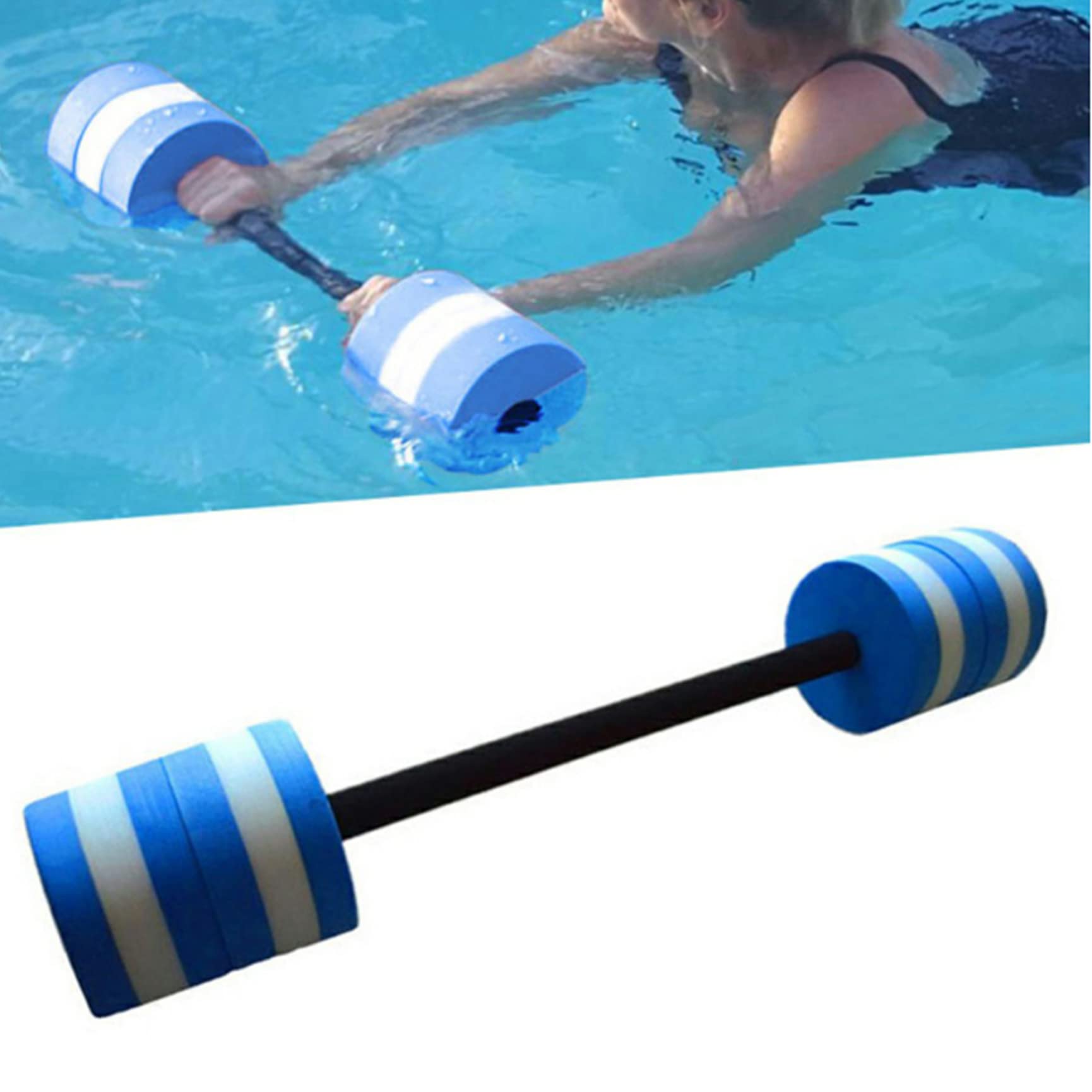 Manubri per pesi d'acqua Manubri per esercizi acquatici per aerobica in acqua, attrezzature per allenamento in piscina per lezioni di nuoto da 22, 4 pollici.