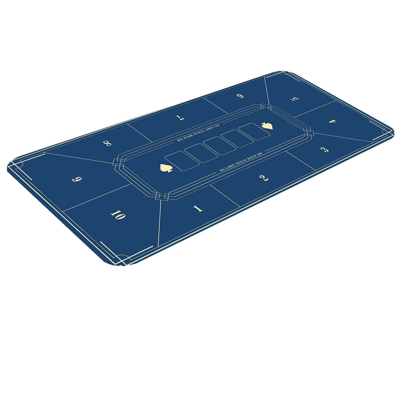 Tapis de Disposition de Table Professionnel avec Sac de Transport, Couverture de Dessus de Table de Disposition de Jeu en Caoutchouc for Les fêtes,Tapis de Poker(Blue,L)