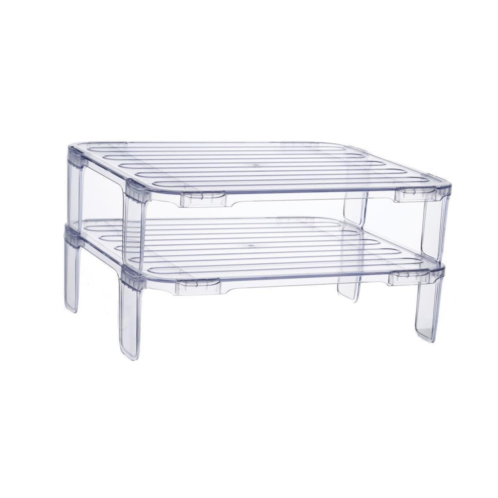 Étagère empilable pour réfrigérateur UKCOCO bac transparent gain de place cuisine
