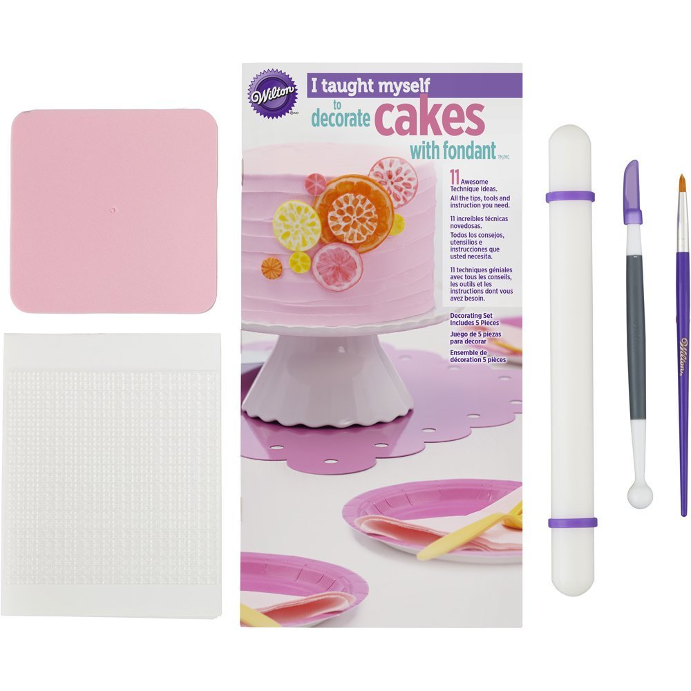 Juego de libros I Taught Myself to Decora Pasteles With Fondant - Cortador de fondant y herramientas 3