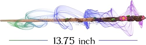 Vista 38 de Cottage Garden - Varita mágica de resina coleccionable, para cosplay hecha a mano de 13.75 pulgadas. Luna Creciente Marrón