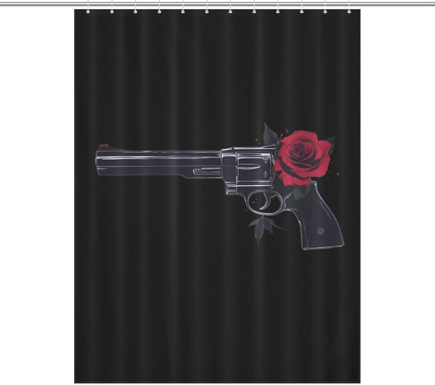 Guns Funny Shower Curtains Washable Bath Curtain Liner with Hooks for Bathroom Bath Tubs