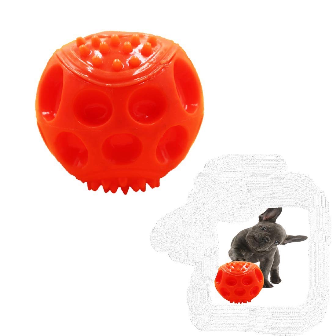 BLACKDOG Puppy Dog Squeaky Fetch Ball Toys [Meteorites Bouncy Series] Squeeze Chew Toy for Aggressive Chewers [Non-Toxic Soft Rubber], Colorful Ball Design - 3.15 Inches (Color May Vary) (B07NS5GZCM) Amazon Price History, Amazon Price Tracker