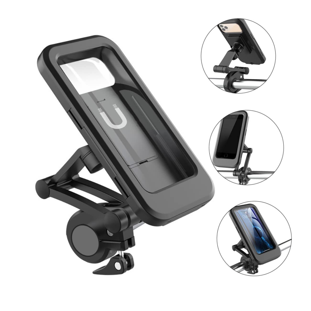 1pezzi Supporto Smartphone Per Bicicletta e Supporto Per Navigazione Con Rotazione Montaggio Facile Su Manubrio Compatibile Con Tutti Gli Smartphone