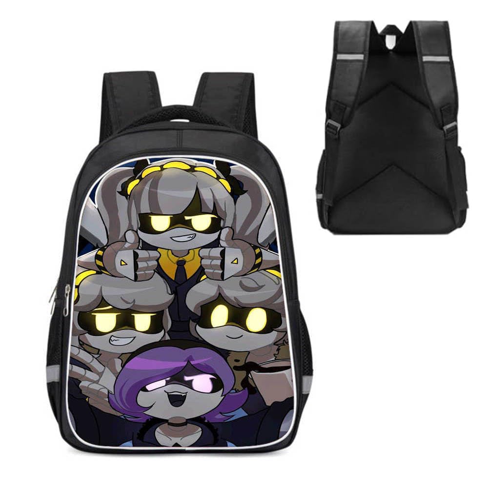 Murder Uzi Drone Rucksack School Bag for Boys Girls | Stylish Waterproof Nylon Rucksack Casual Daypack | Primary Junior High University School Bag Bookbag (Black-2)