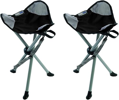 Travel Chair Slacker - Silla trípode para campamento, juego de 2, correa de transporte ajustable para un fácil transporte, patas de pato de gran