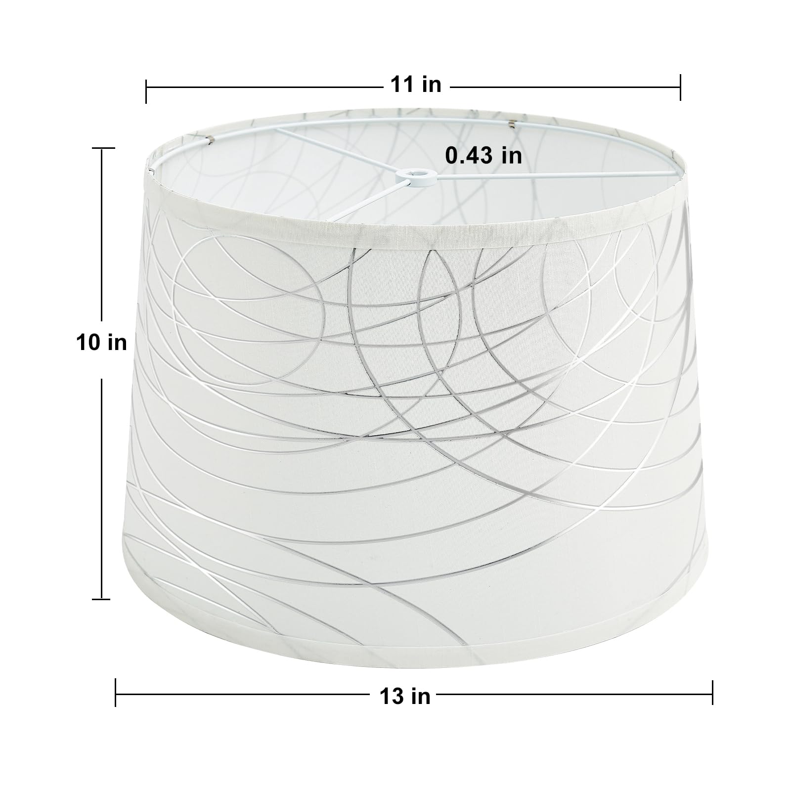 Juego de 2 pantallas blancas para lámpara de pie de mesa, pantallas con diseño de línea, parte superior de 12.7 pulgadas x 12.7 pulgadas inferior x 10 pulgadas de alto, lino natural hecho a mano, 2