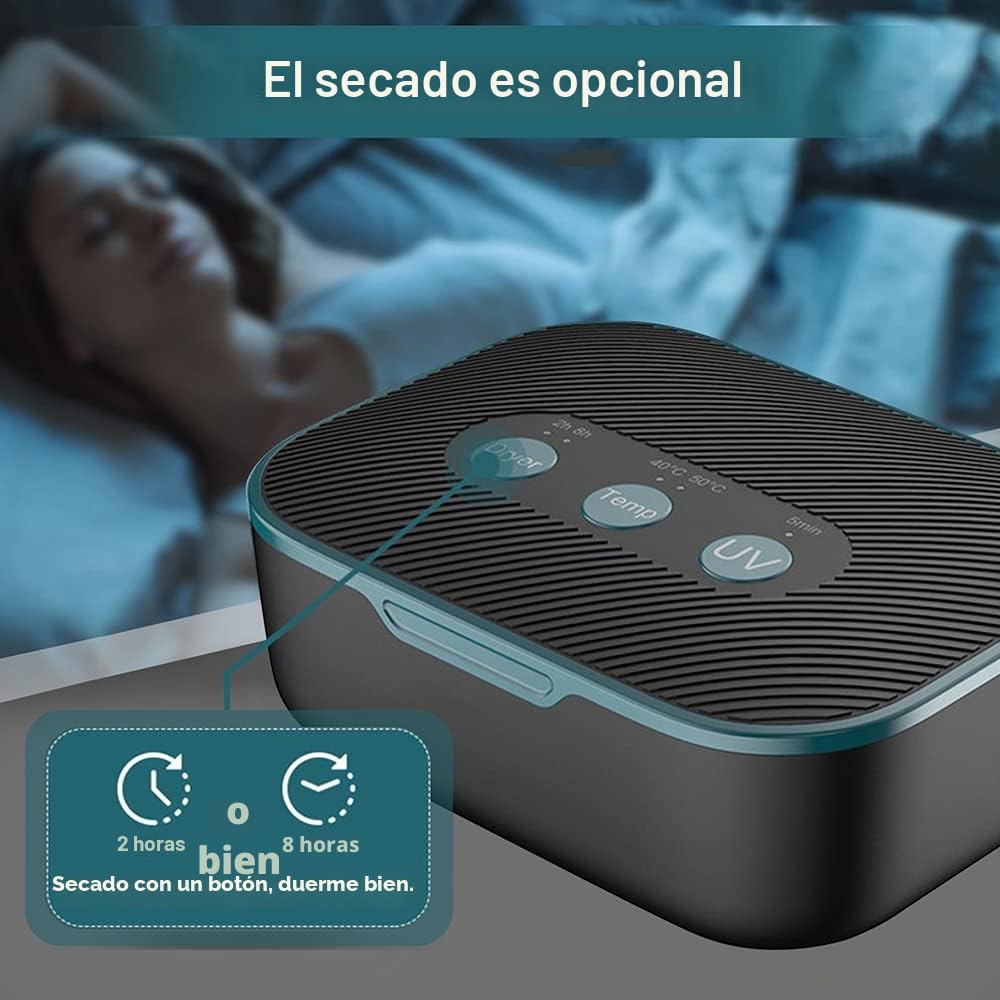 Secador Automático Multifuncional de Audífonos Ultra Violeta C(UVC) Con 2 Temperaturas y 2 Modos de Trabajo Accesorio para el Cuidado de los Audífonos