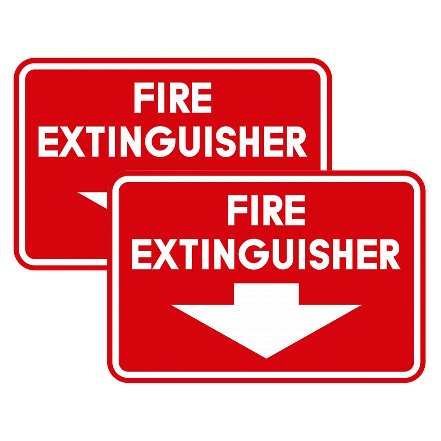 Signs ByLITA Classic Framed Fire Extinguisher (Red) - Medium 2 Pack