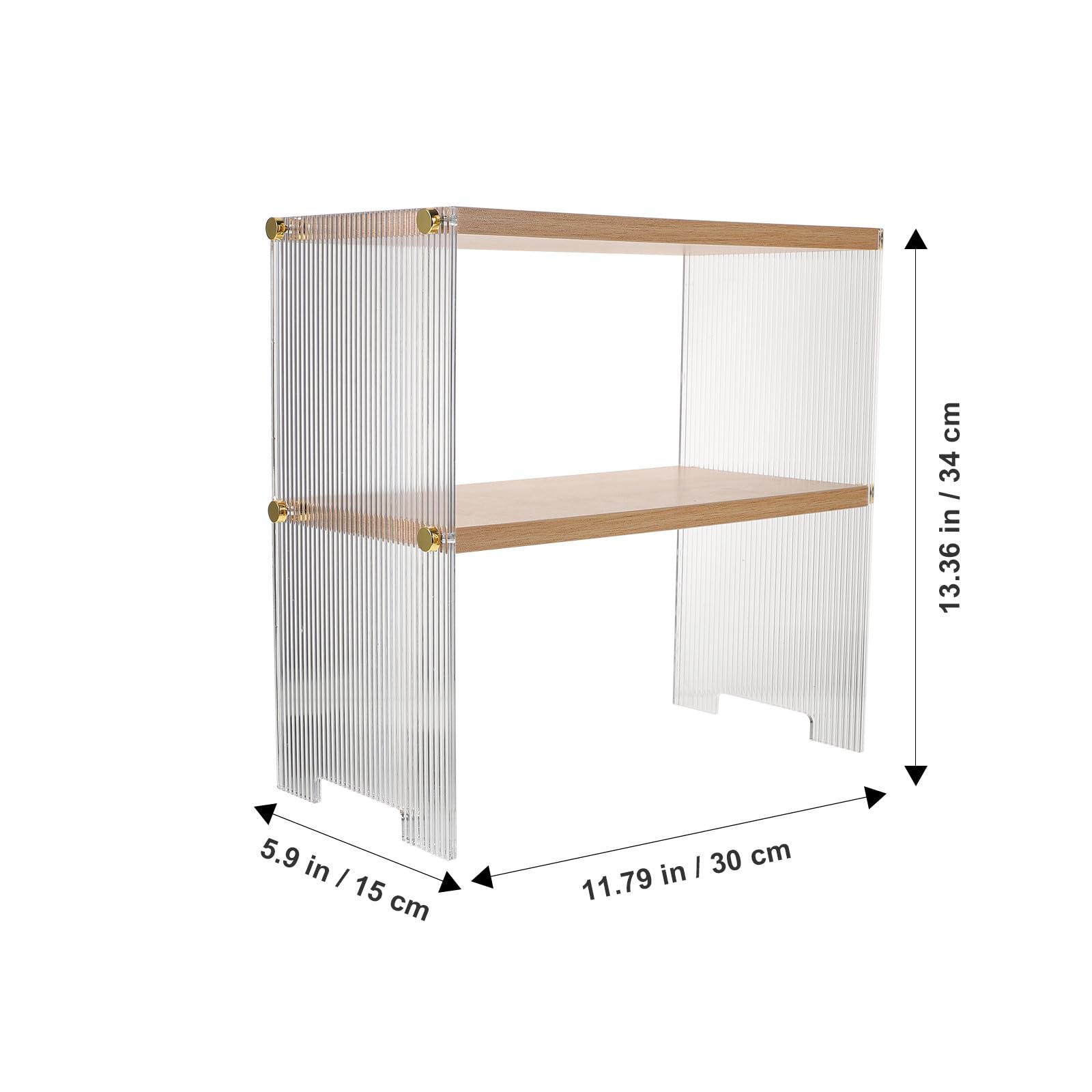 Toyvian Mehrschichtiges Küchenregal und Acryl Organizer für Arbeitsplatte und Badezimmer Platzsparende Tassenablage und Kosmetikregal
