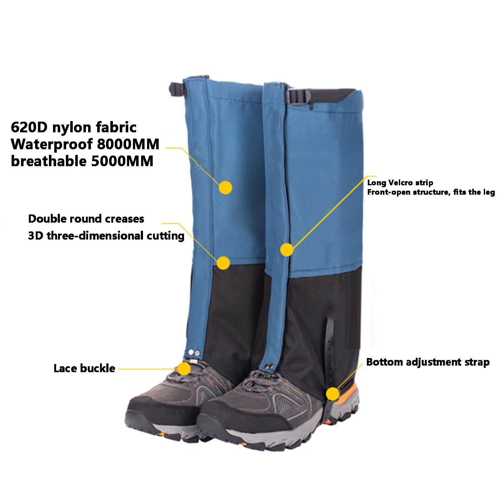 Schneegamaschen, leichte und verstellbare Gamaschen, for Wandern im Schlamm, Sand und Schnee, Jagd, Bergsteigen oder Skifahren, Unisex