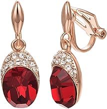 Vissen Boucles D'oreilles Clips Zirconium Pendantes Femme Boucles D'oreilles Non Percées Plaqué Or Grosse Bijoux