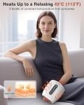cotsoco Cordless Portable Electric Hand Massager with Heat - 6 Adjustable Levels, for Hands, Fingers & Wrists, Ideal Gift for Women & Men, White