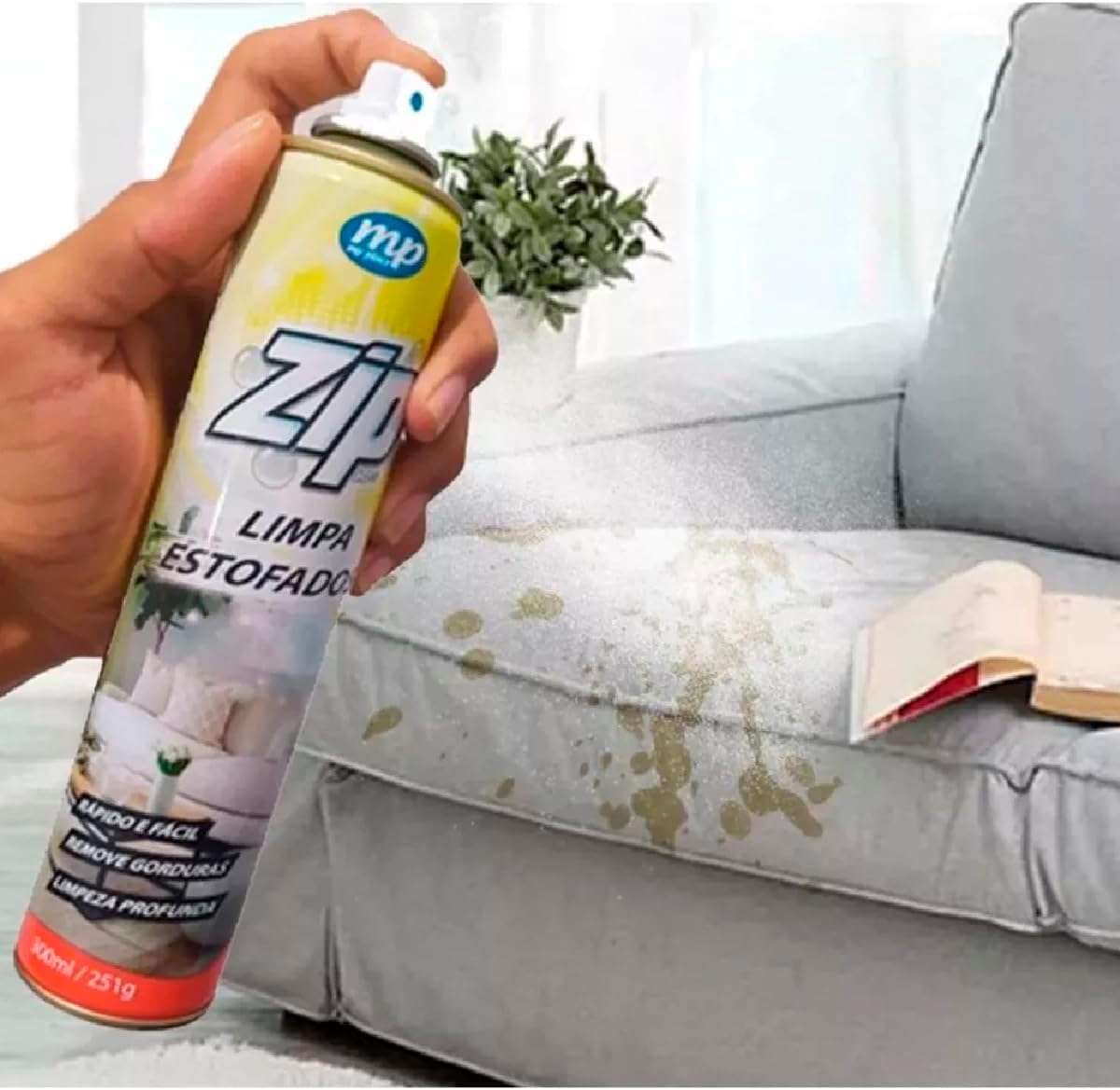 Kit 2 Limpa Estofados Spray Zip Clean 300ml / 251g Remove Lavagem à Seco Mundial Prime Kit 2 Limpa Estofados Spray Zip Clean 300ml / 251g Remove Lavagem à Seco Mundial Prime