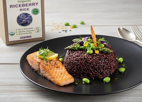 Miniatura 5 de Arroz orgánico de Riceberry – Arroz de jazmín negro tailandés morado – Certificado USDA – Frescura premium – Pequeña cosecha directa de nuestra