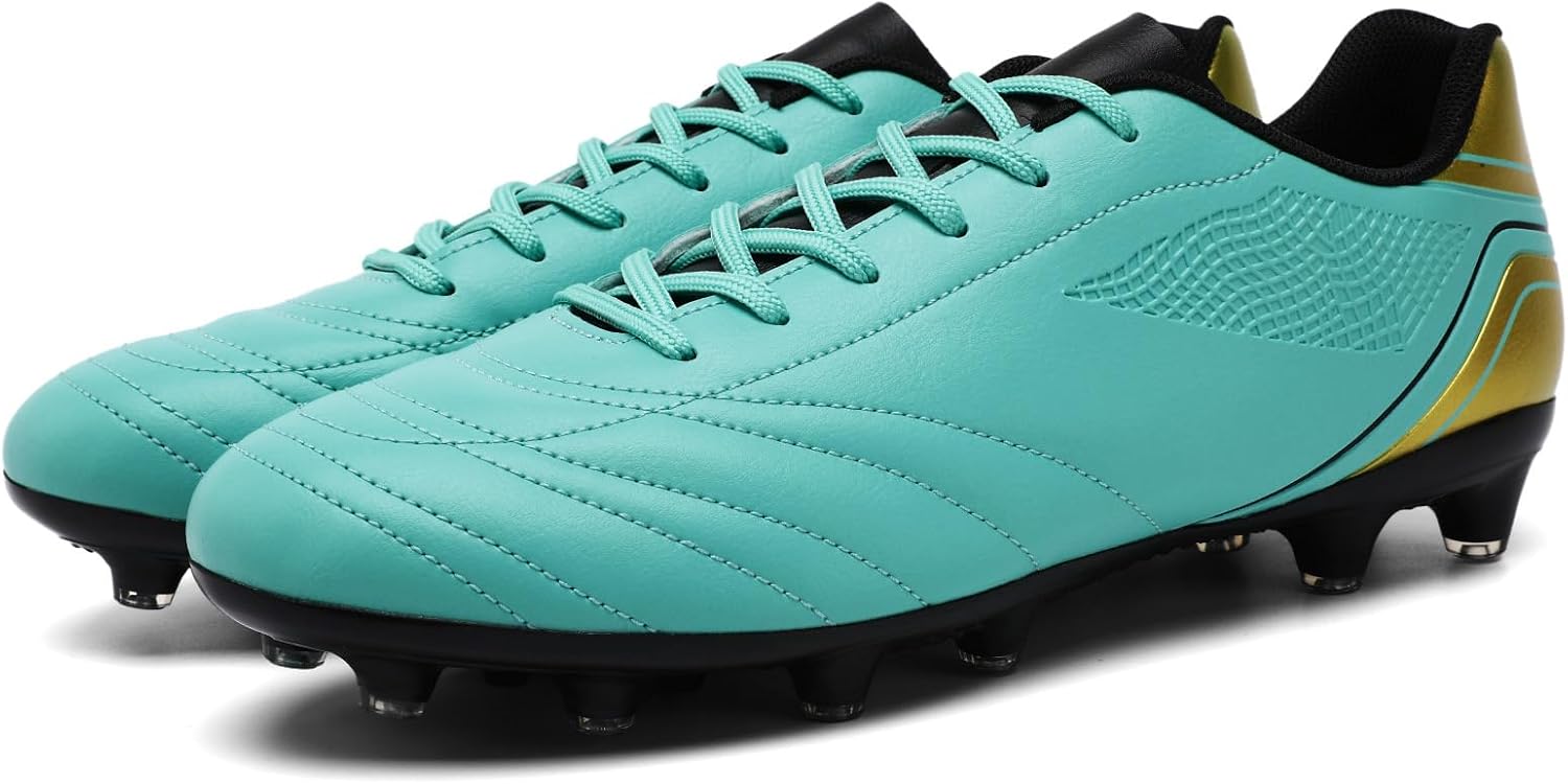 HaloTeam Soccer Shoes Mens Cleats Outdoor Professional Training Turf Football Boots Breathable Athletic Sneaker for AG/FG 6.5 US-11 US
