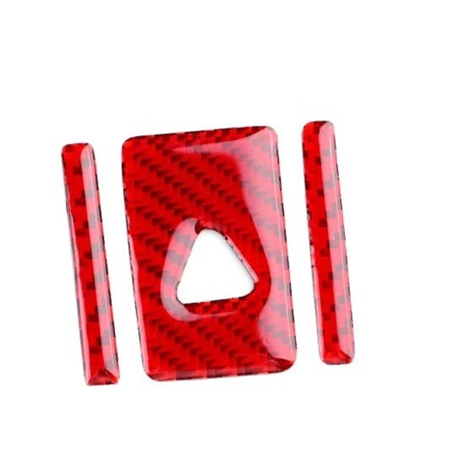 Car Interior Moulding Trim for Toyota for RAV4 XA50 2019-2025 LHD RHD Car Central Control Warning Light Button Trim Sticker Interior Accessories(Type B Red Carbon)