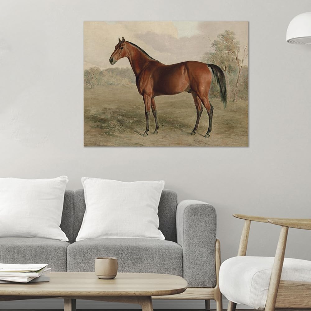 LOARTVE Set Di 9 Poster Su Tela Con Cavalli - Stampe Artistiche Vintage Per Parete - Quadri Rustici Per Soggiorno E Camera Da Letto - Senza Cornice (20x25 Cm) - 3