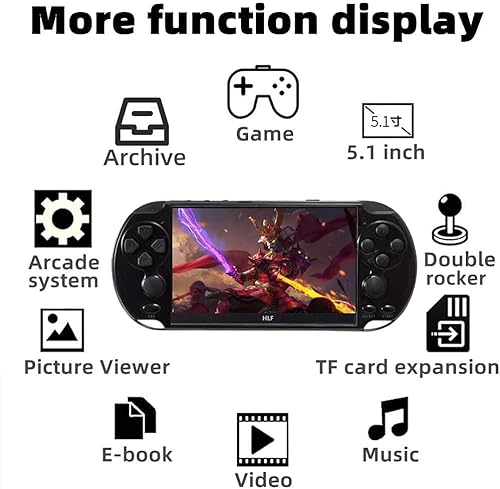 Miniatura 4 de Consola de juegos retro multifunción de 5.1 pulgadas Consola de juegos portátil 7700 juegos compatible con ArcadeCPSfcSFCgbagbcgbsega Los juegos
