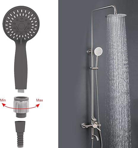 Miniatura 3 de ViaGasaFamido válvula de control de flujo de ducha, regulador de flujo de agua de cabezal de ducha atornillado, regulador de goteo de baño duradero