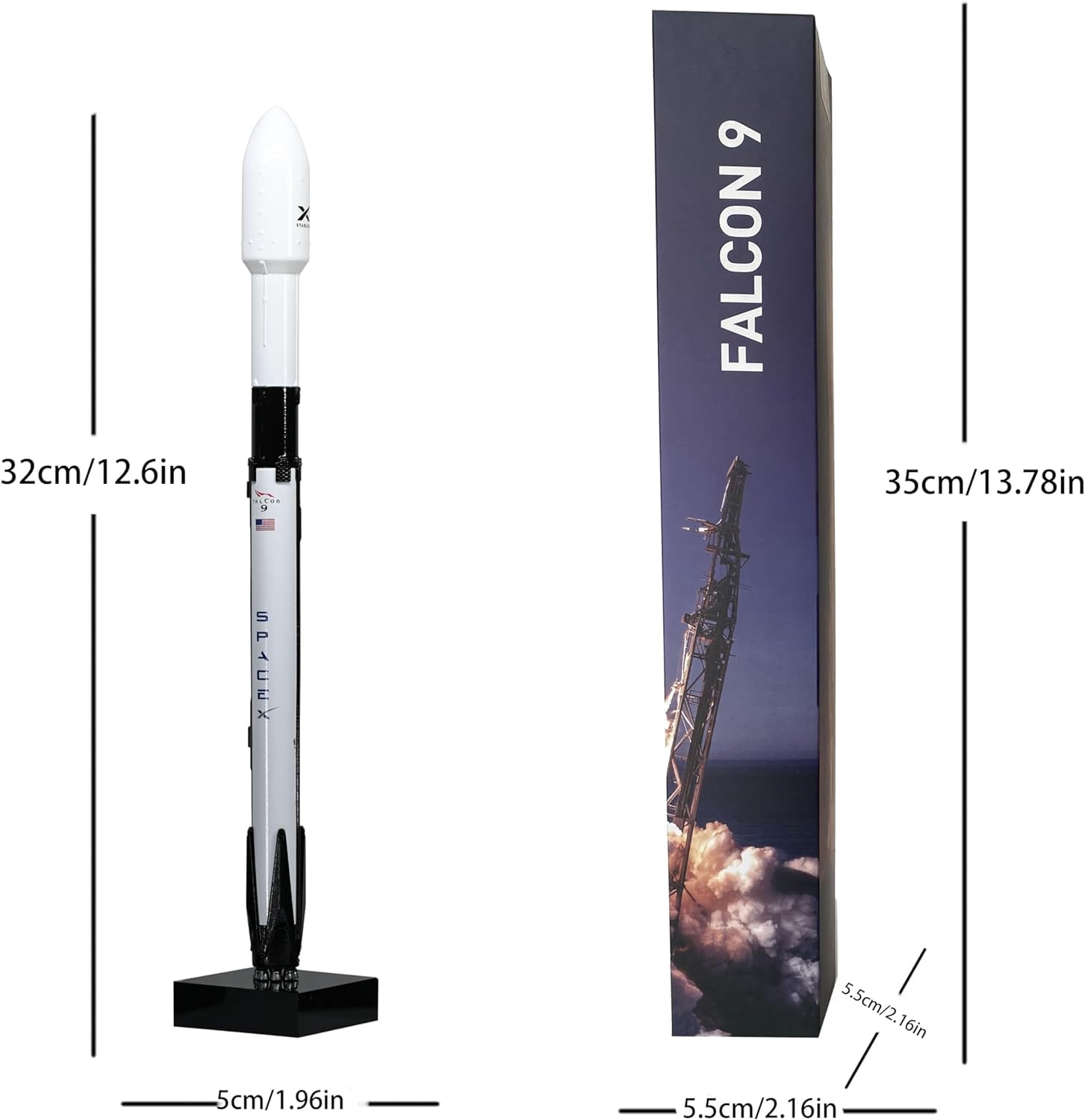 Amazon.co.jp: Flmenunu Space X Falcon 9 1/233 ダイキャストロケット