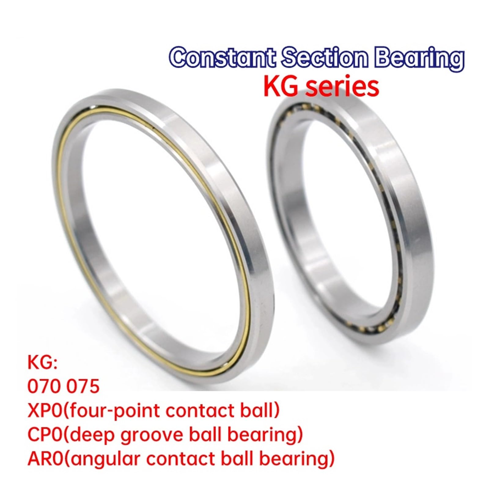 1 Stück KG070 075 XP0 CP0 AR0 dünnwandiges Lager mit konstantem Abschnitt, Dicke 25,4 mm, 1 Zoll (Size : KG075AR0)