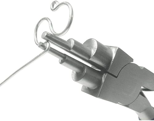 Miniatura 6 de Alicates alemanes resistentes 6 en 1, tamaños de bucle de 2 a 0.354 in, suministros para hacer joyas con mango antideslizante y cómodo (dinamizado)