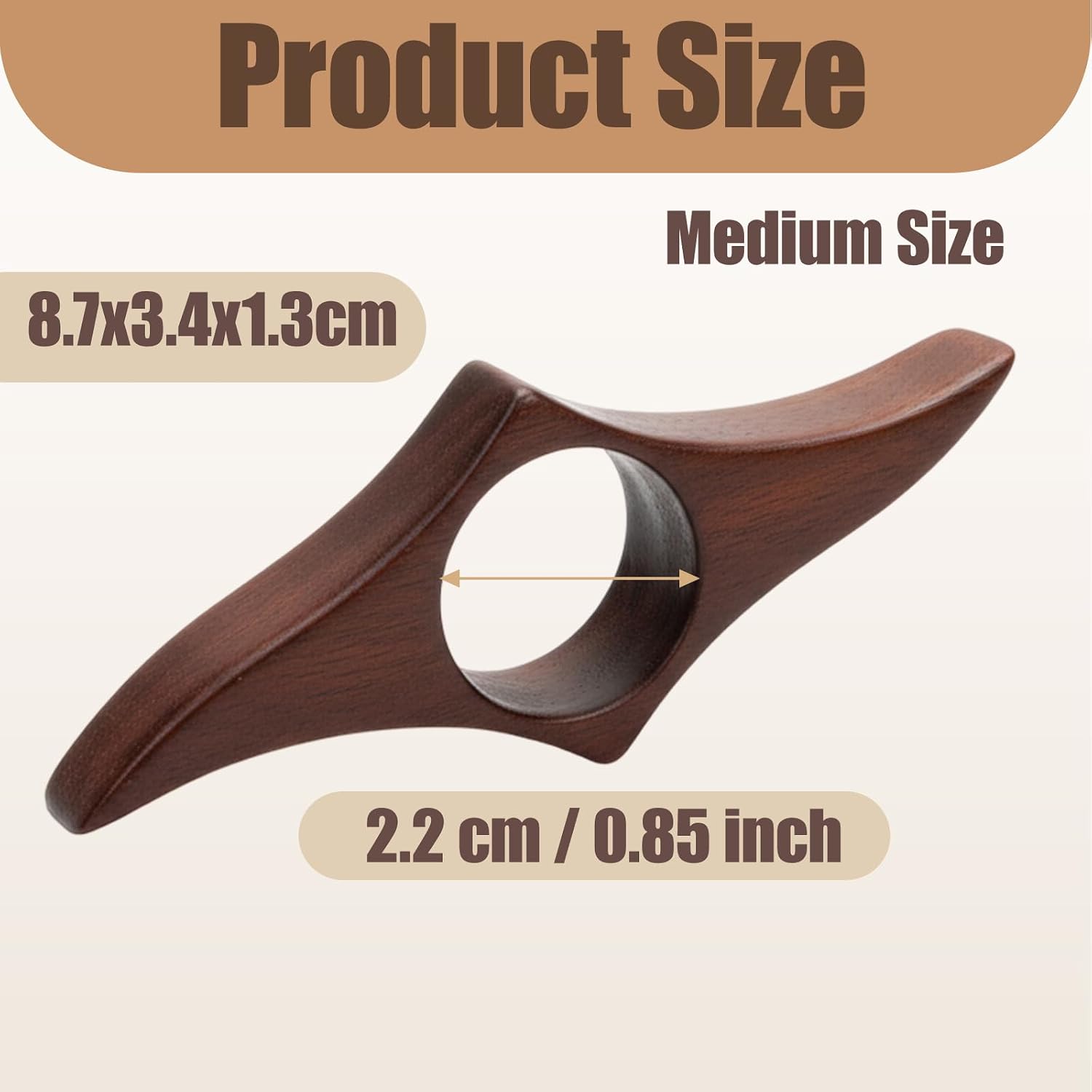 Handcrafted Natural Walnut Book Opener, Thumb Book Clip, a Gift for Female Bookworms, Reading Accessories (Medium - 0.85 inches) image 3
